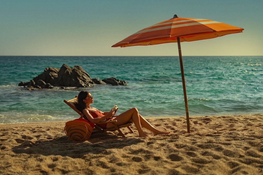 Poppy in People we meet on vacation wearing a swimsuit