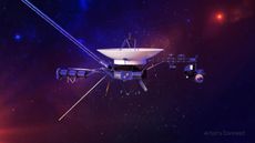 An artist impression of the Voyager 1 probe in interstellar space.