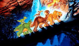 The Land Before Time Littlefoot and Friends log march