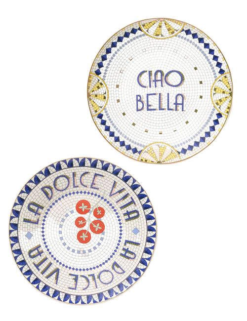 The Bistro Tile Stoneware Dessert Plate: Italia Edition