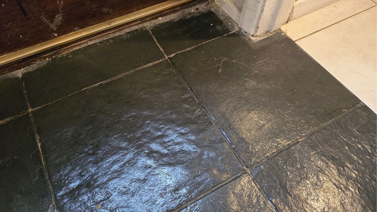 Bissell CrossWave cleaning kitchen floor before and after