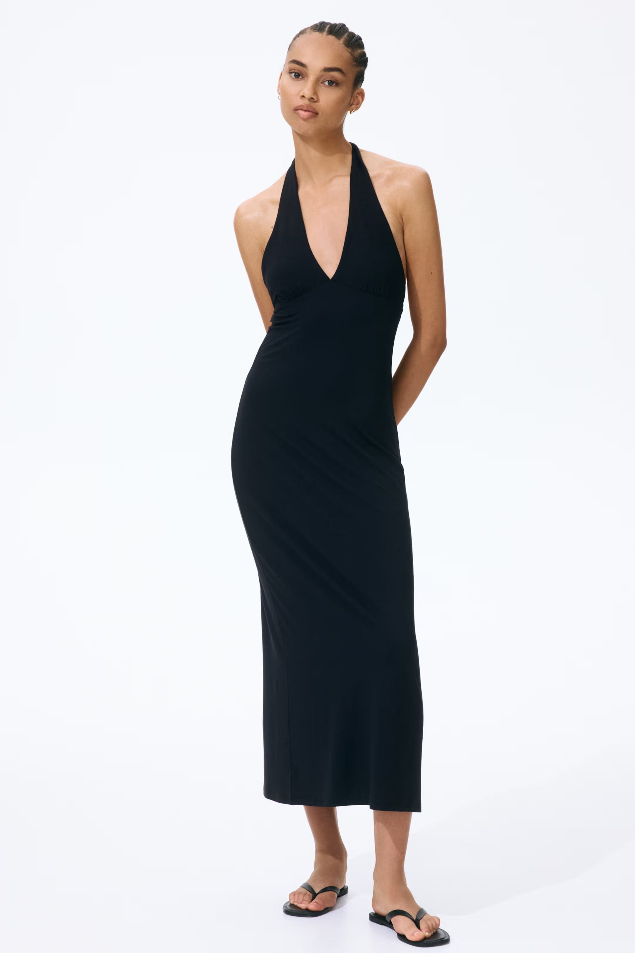 H&amp;amp;M, Maxi Halterneck Dress