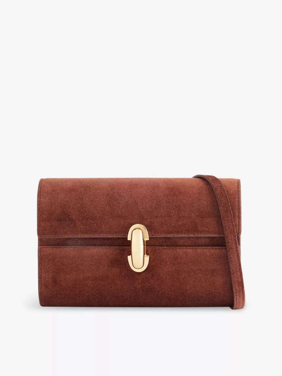 Symmetry Small Suede Shoulder Bag