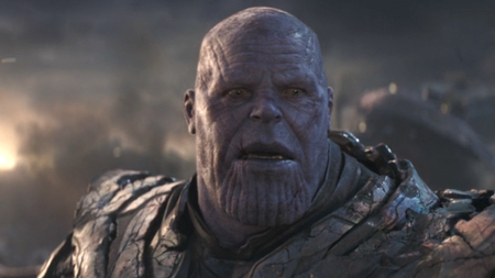 Thanos looking surprised in Avengers: Endgame