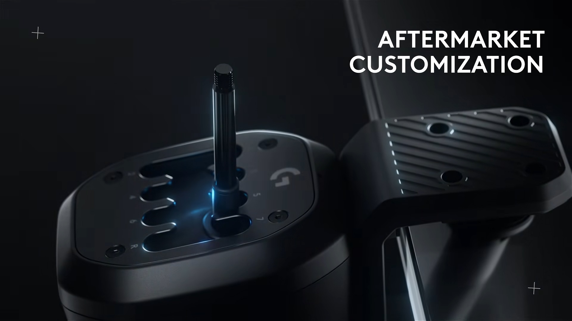 The Logitech G RS H-Shifter with its gear stick head removed