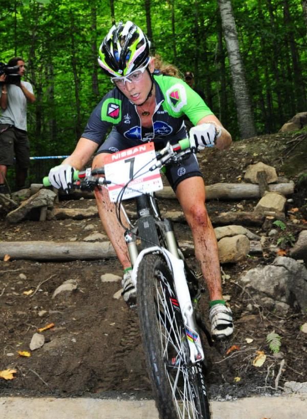 Willow Koerber (Gary Fisher/Subaru) lead the race after one lap.