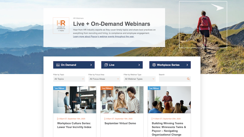 Paycor website screenshot