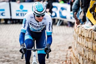 NINOVE BELGIUM MARCH 1 Matej Mohoric of Bahrain Victorious of Slovenia during the match between Omloop het Nieuwsblad v Men Elite at the Ninove on March 1 2025 in Ninove Belgium Photo by Pim WaslanderSoccratesGetty Images