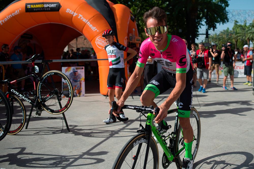 Rigoberto Uran before stage 8 at la Vuelta