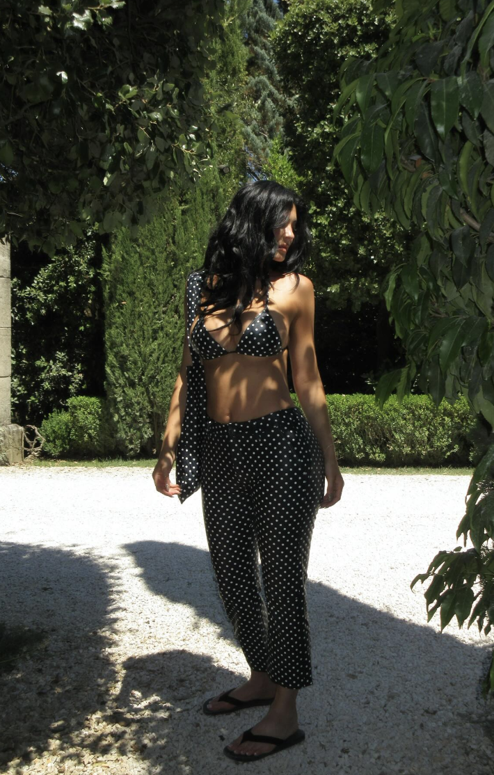 Kylie Jenner wore a vintage polka-dot set from Ralph Lauren on vacation