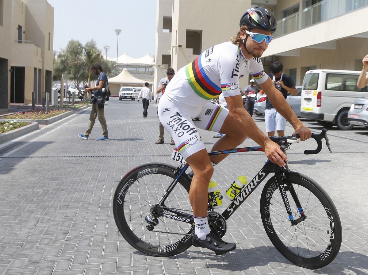 Peter Sagan getting ready for a training ride