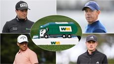 A WM Phoenix Open tee box, with Viktor Hovland, Rory McIlroy, Xander Schauffele and Ludvig Aberg either side