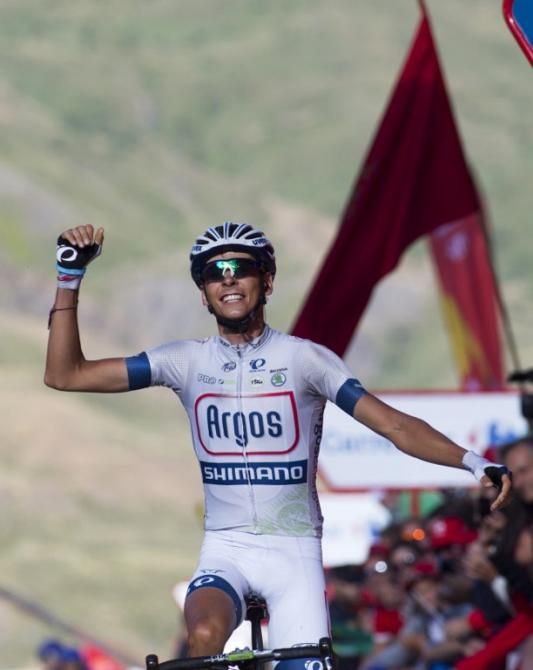 Warren Barguil (Argos-Shimano) won his second stage of the Vuelta ahead of Rigoberto Uran (Sky)
