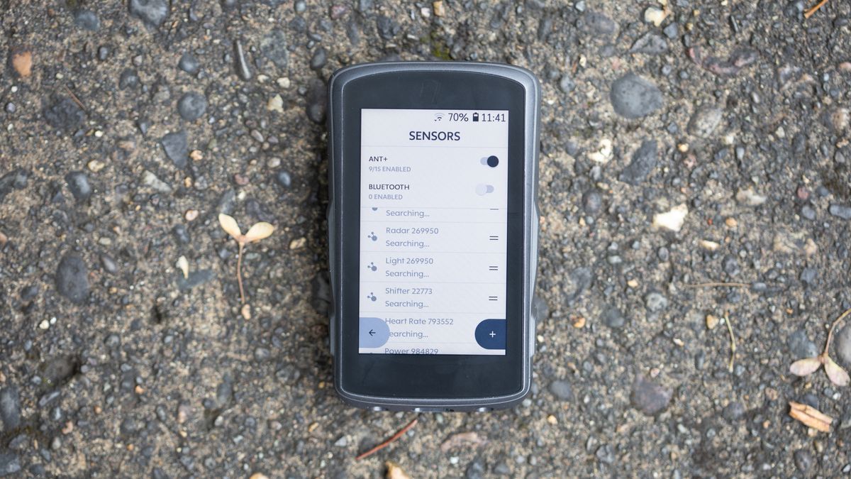 Hammerhead Karoo 2 sensors screen