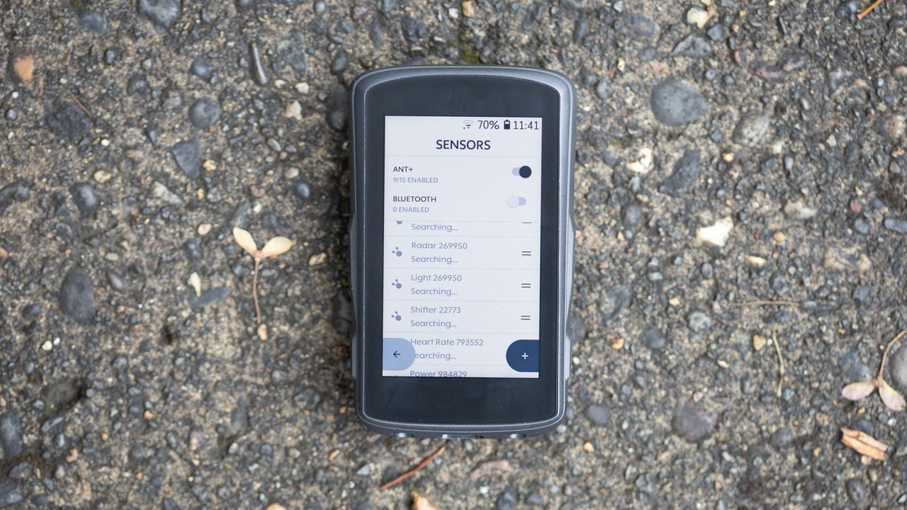Hammerhead Karoo 2 sensors screen