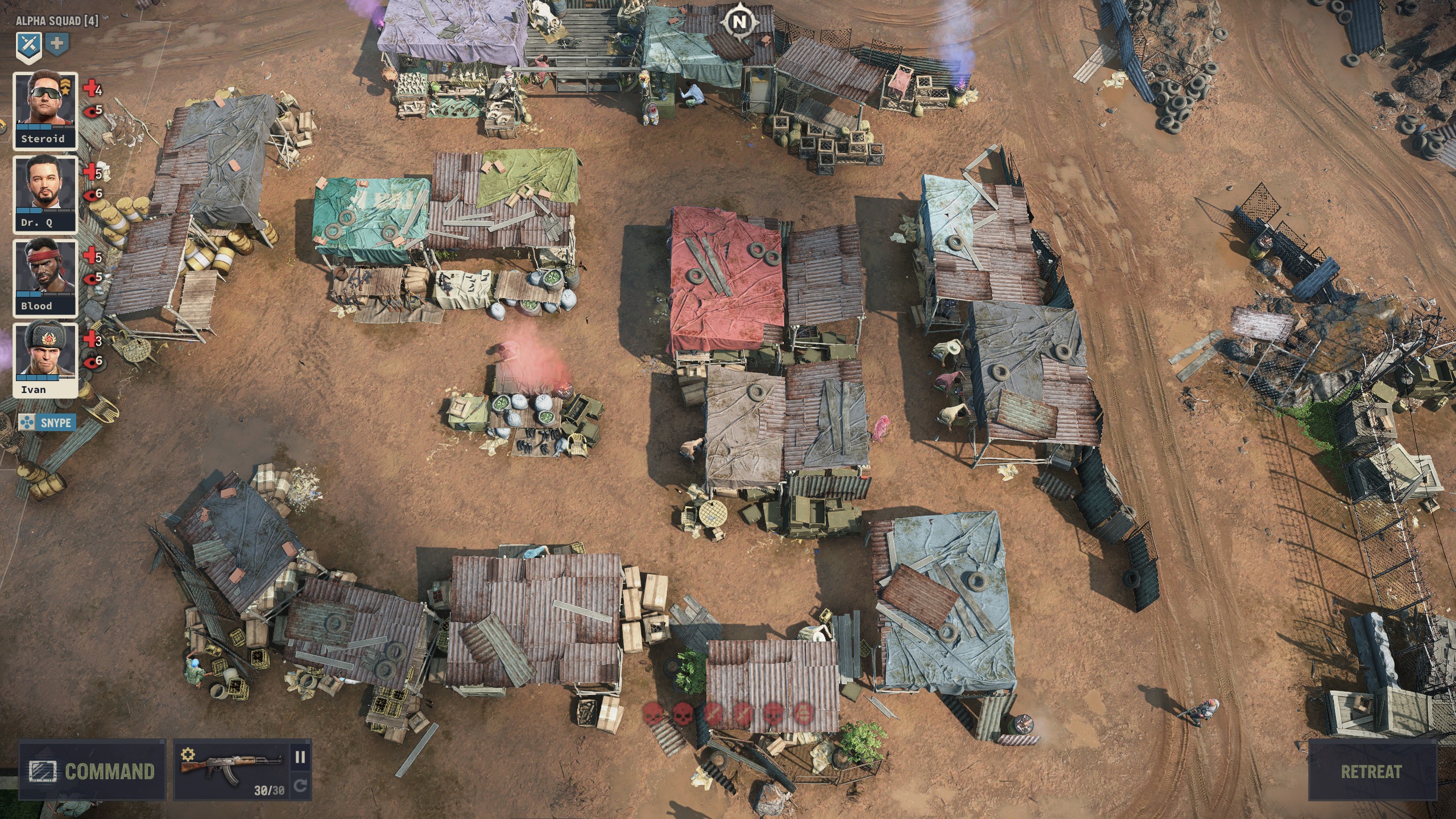 A shanty town in Jagged Alliance 3