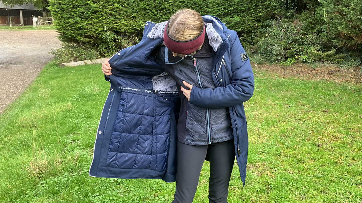 The lining of the Ariat Tempest Waterproof Insulated Parka