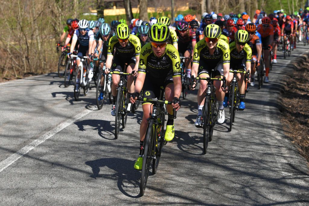 Mitchelton-Scott controls the peloton