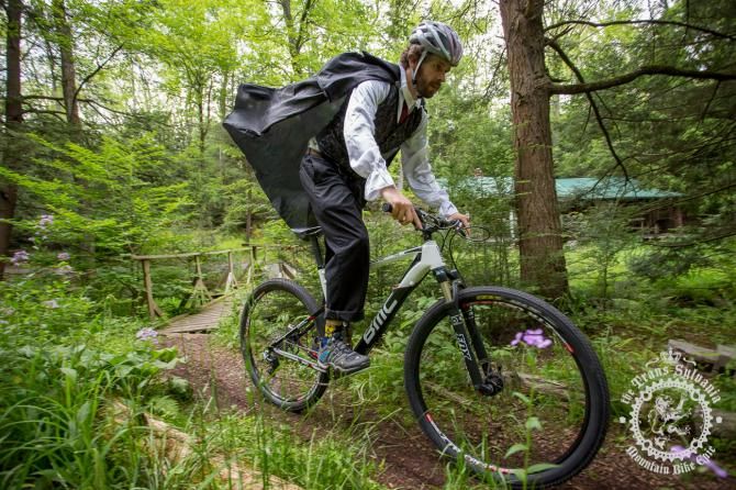 You never know when Dracula might appear at the NoTubes Trans-Sylvania Epic mountain bike stage race. Did you know that he can ride an impressive line through a rock garden?