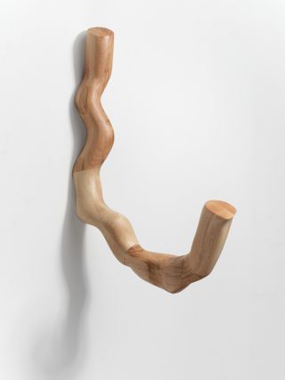 Wooden hook, part of 100 Hooks exhibition at JB Blunk Estate