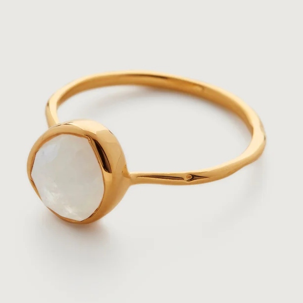 Monica Vinader Siren Gemstone Ring Gold