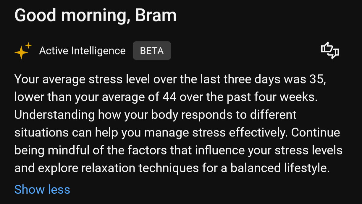 Garmin Active Intelligence