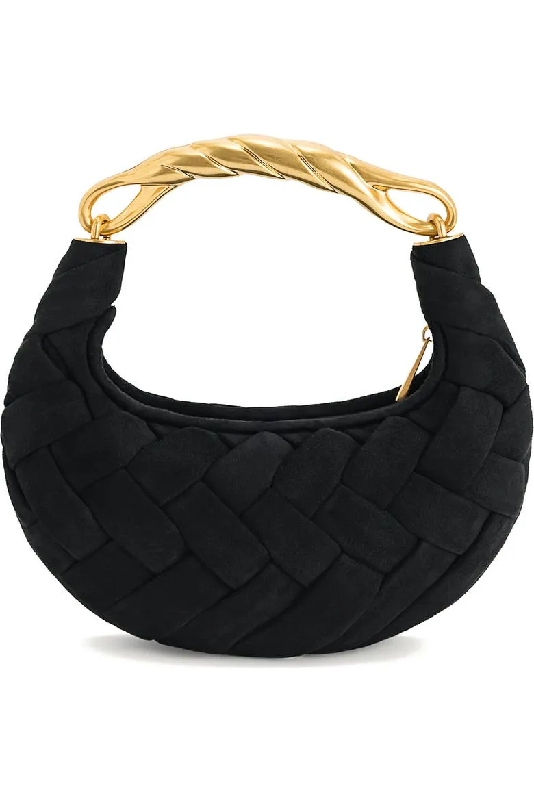 Orla Woven Faux Suede Clutch