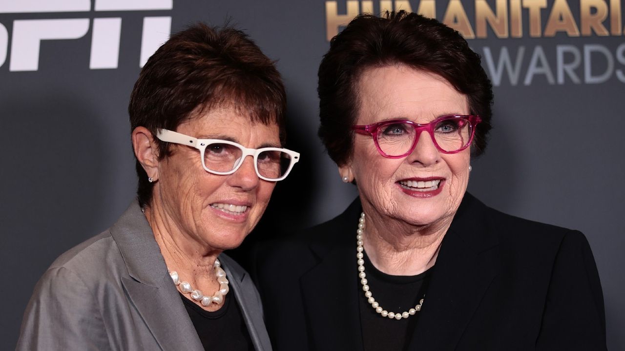 Billie Jean King and Ilana Kloss attend the 2021 Sports Humanitarian Awards on July 12, 2021 in New York City.