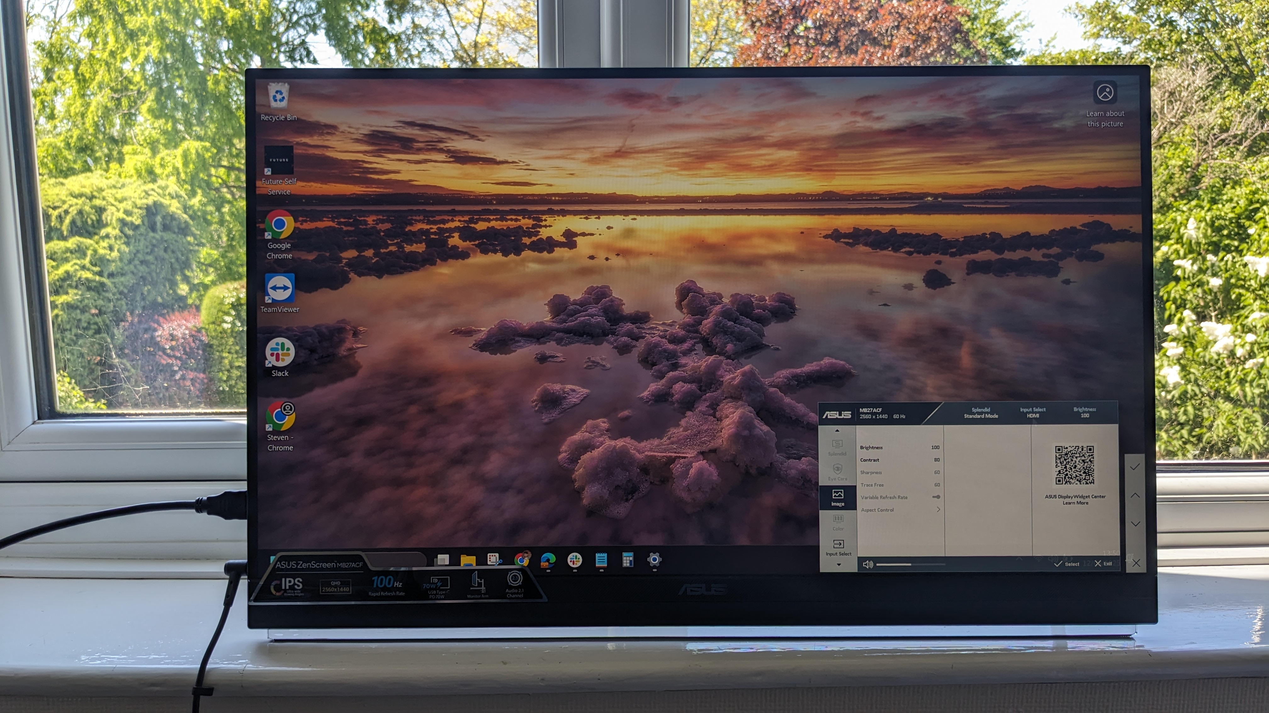 Asus ZenScreen MB27ACF during our review
