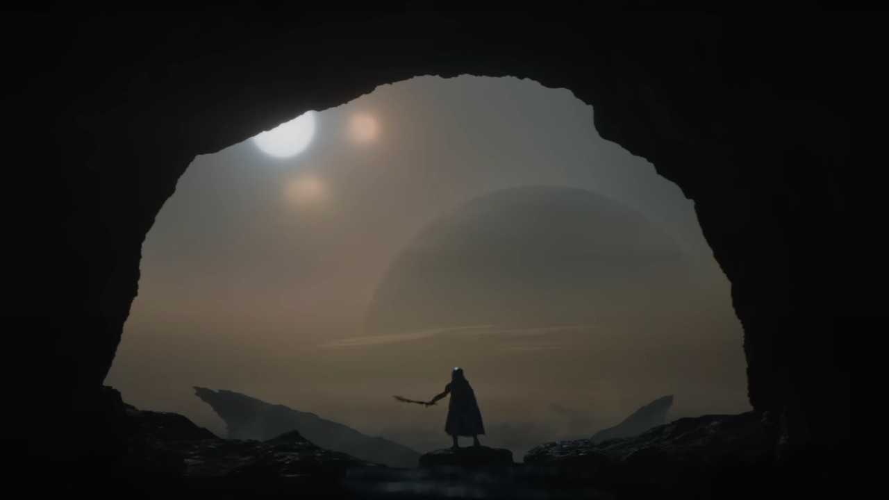 A Predator on a distant planet in Predator: Badlands