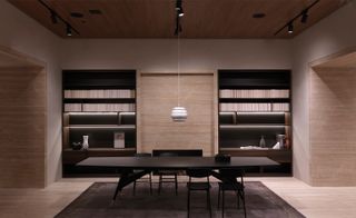 Dining area inside Molteni & C’s New York Flagship Store