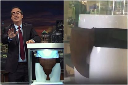 John Oliver donated Russell Crowe's jockstrap to Blockbuster