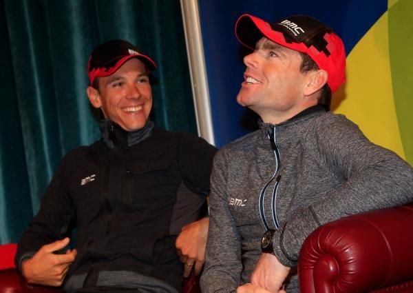 "Which stage are you going to win Cadel?," jokes Gilbert.