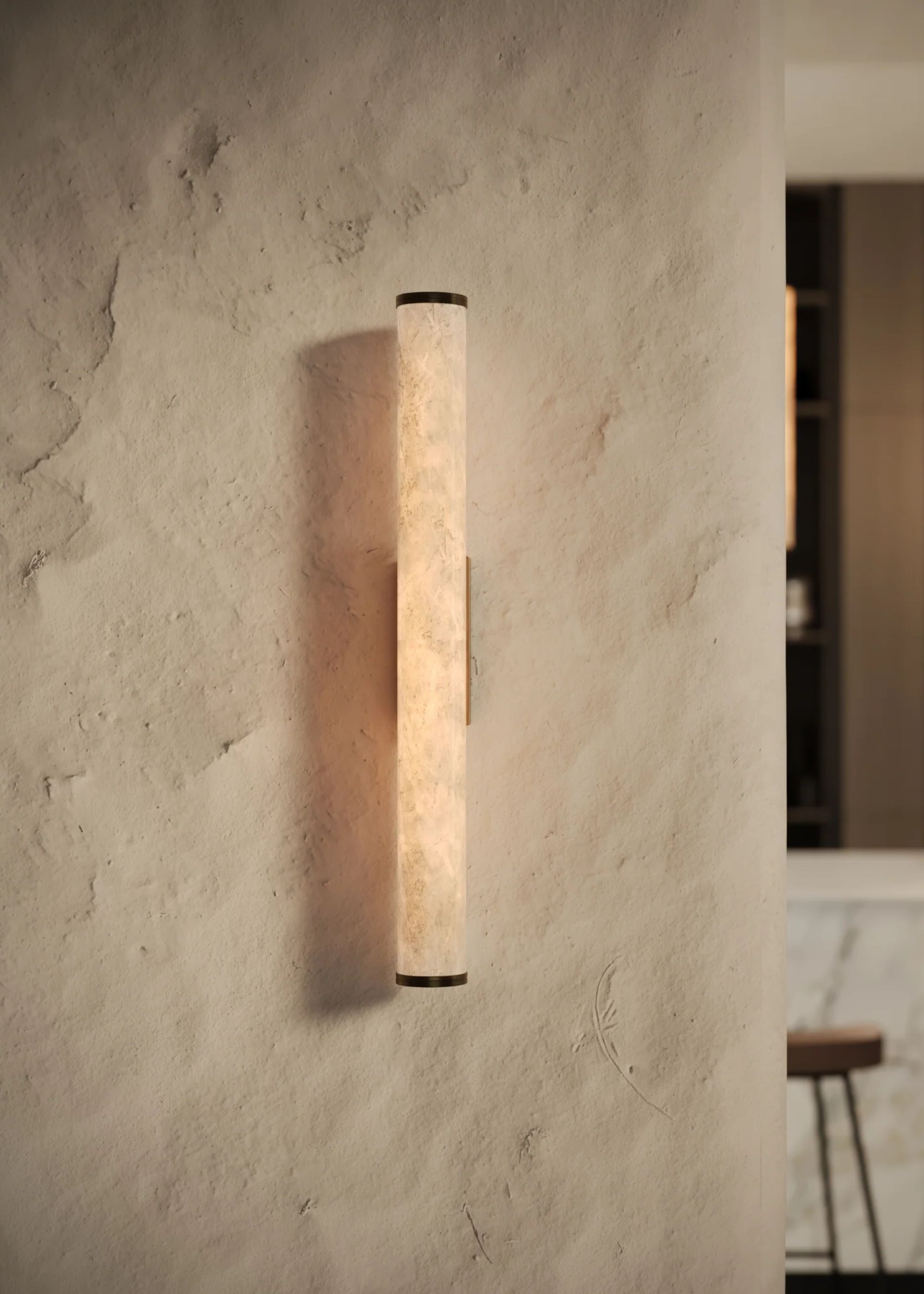 Lusso Stone, Alabastro Alabaster Led Wall Sconce 