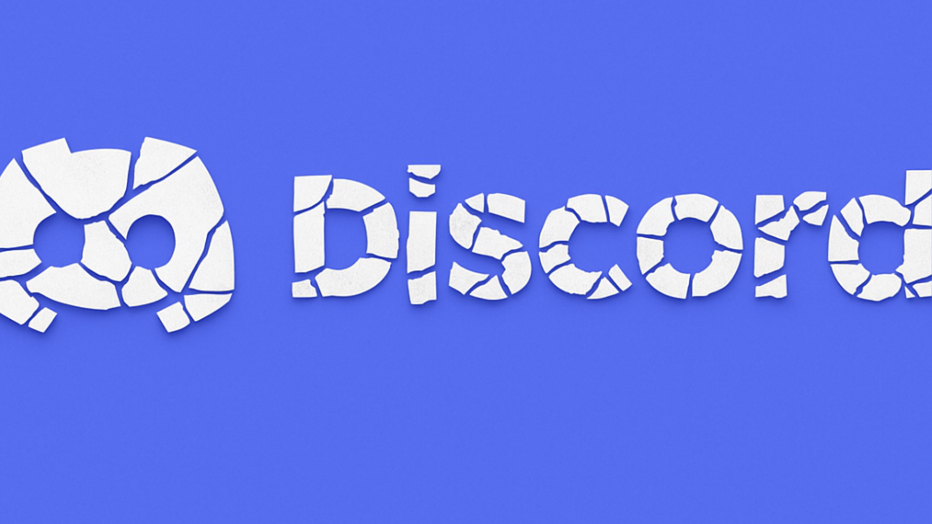 Discord logo and text shattered