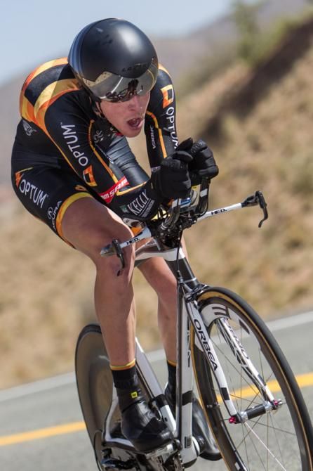Chad Haga (Optum) tucked in and going fast