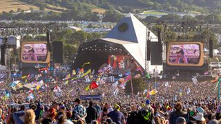 Pyramid Stage at Glastonbury Festival 2023 held at Worthy Farm