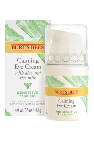 Best Eye Cream for Sensitive Skin 2024 - small container and box Burt's Bees calming eye cream
