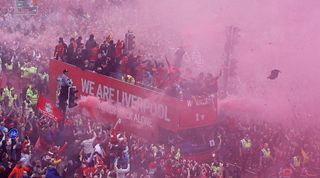 Liverpool's trophy parade in the city a day after the Reds lost the Champions League final to Real Madrid.