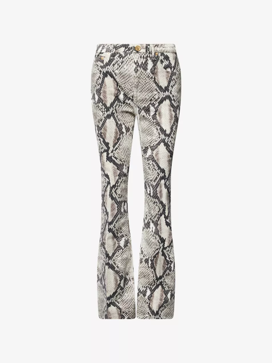 Bootcut Slim-Fit Stretch-Denim Jeans