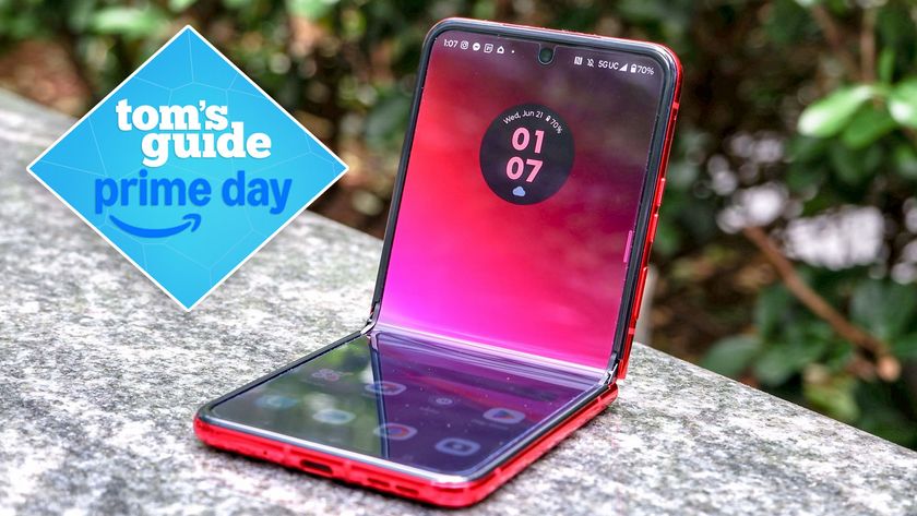 Razr Plus 2023 folded in half.