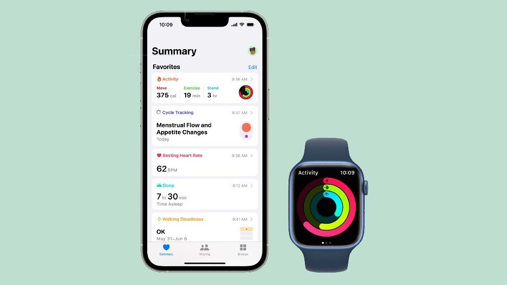 Apple Health en el iPhone y el Apple Watch