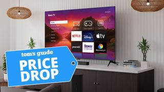 Roku TV shown in living room