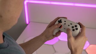 Google Stadia controller orange colorway