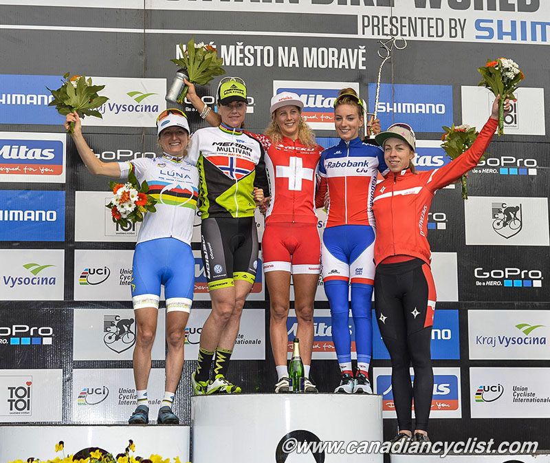 Podium: Pendrel, Dahle Flesjaa, Neff, Ferrand Prevost, Langvad