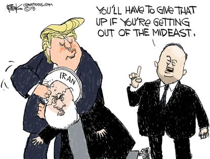 Political Cartoon U.S. Trump Iran Middle East