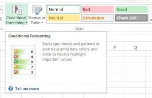 excel conditional formatting