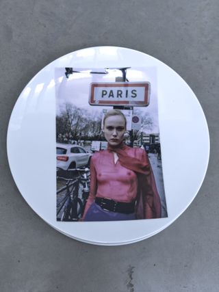 Ceramic plate with Saint Laurent Juergen Teller imagery