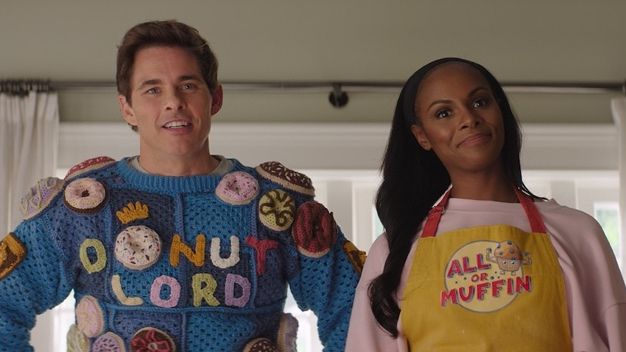 James Marsden and Tika Sumpter in Sonic the Hedgehog 3