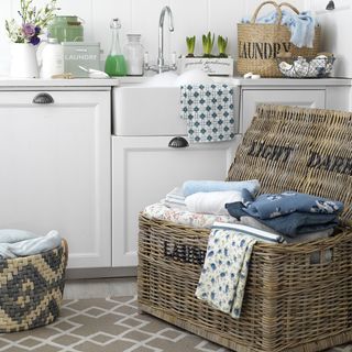 laundry with basket